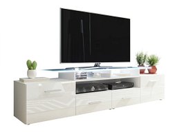 TV-benk Charlotte 117 (Hvit + Høyglans hvit)