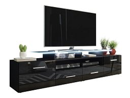 TV-benk Charlotte 117 (Svart + Svart høyglans)