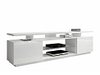 TV-benk Figura (Hvit + Høyglans hvit)
