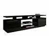 TV-benk Figura (Svart + Svart høyglans)