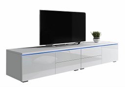 TV-benk Hortus (Hvit + Høyglans hvit)