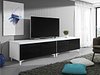 TV-benk Hortus I (Hvit + Svart høyglans)