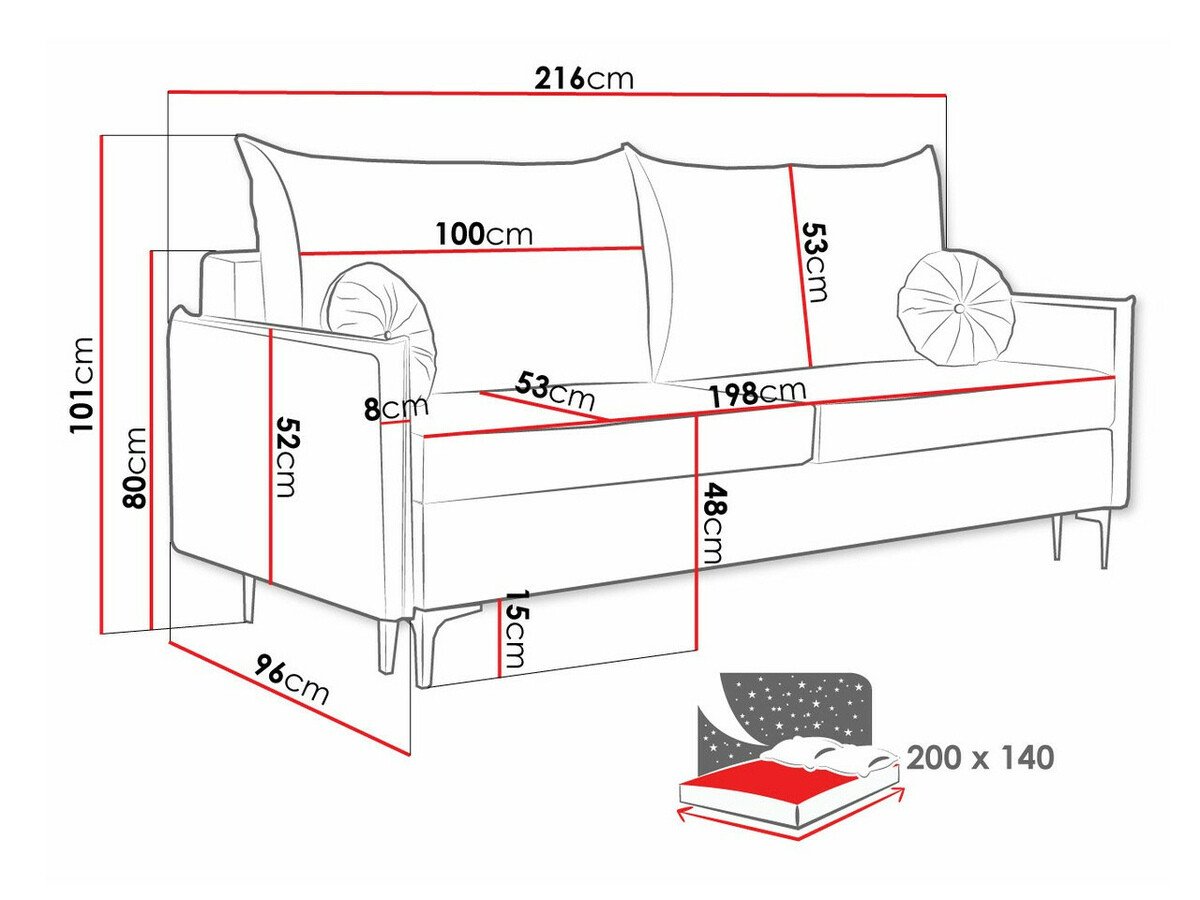 Sovesofa Clovis 103 (Manila 25)