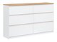 Kommode Catelbi 102 (Hvit + Eik)