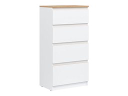 Kommode Catelbi 103 (Hvit + Eik)