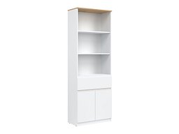 Bokhylle Catelbi 106 (Hvit + Eik)