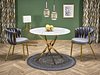 Bord Houston 1538 (Gullfarget + Hvit marmor)