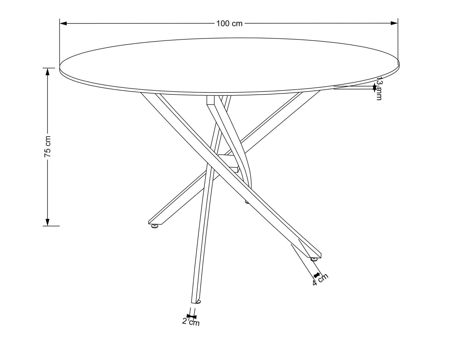 Bord Houston 1538 (Gullfarget + Svart marmor)