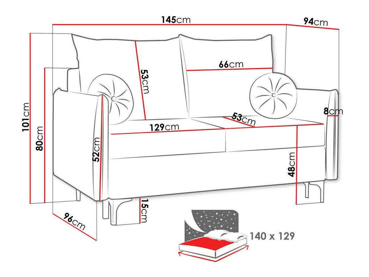 Sovesofa Clovis 110 (Manila 02)