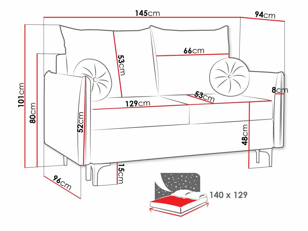 Sovesofa Clovis 110 (Manila 16)