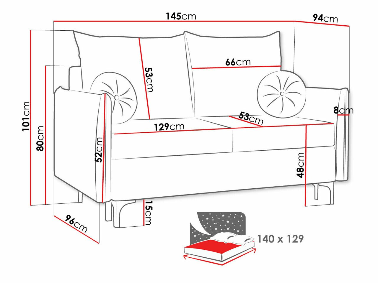 Sovesofa Clovis 110 (Manila 35)