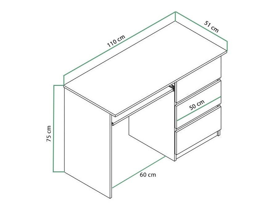 Skrivebord Cirdora 108 (Riviera eik)
