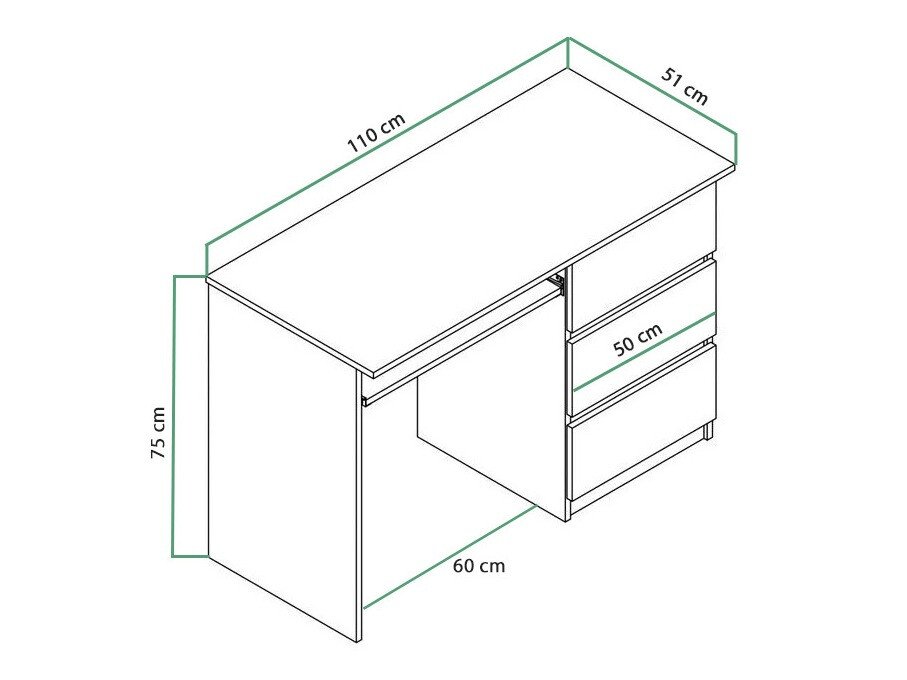 Skrivebord Cirdora 108 (Sonoma eik)