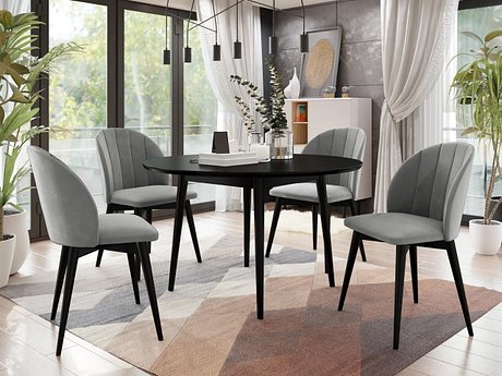 Spisegruppe Racine 127 (Svart + Magic Velvet 2217)