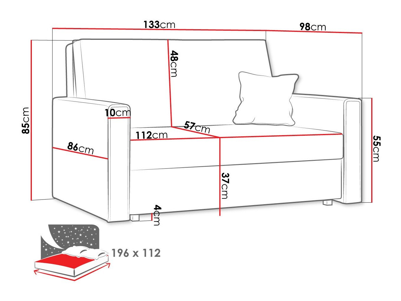 Sovesofa Morel II (Poso 01)