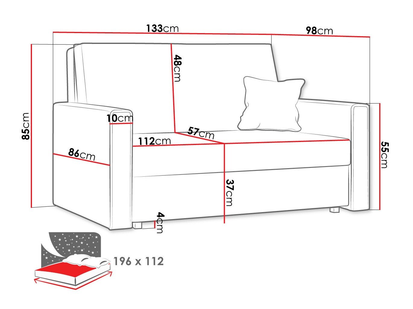 Sovesofa Morel II (Poso 02)