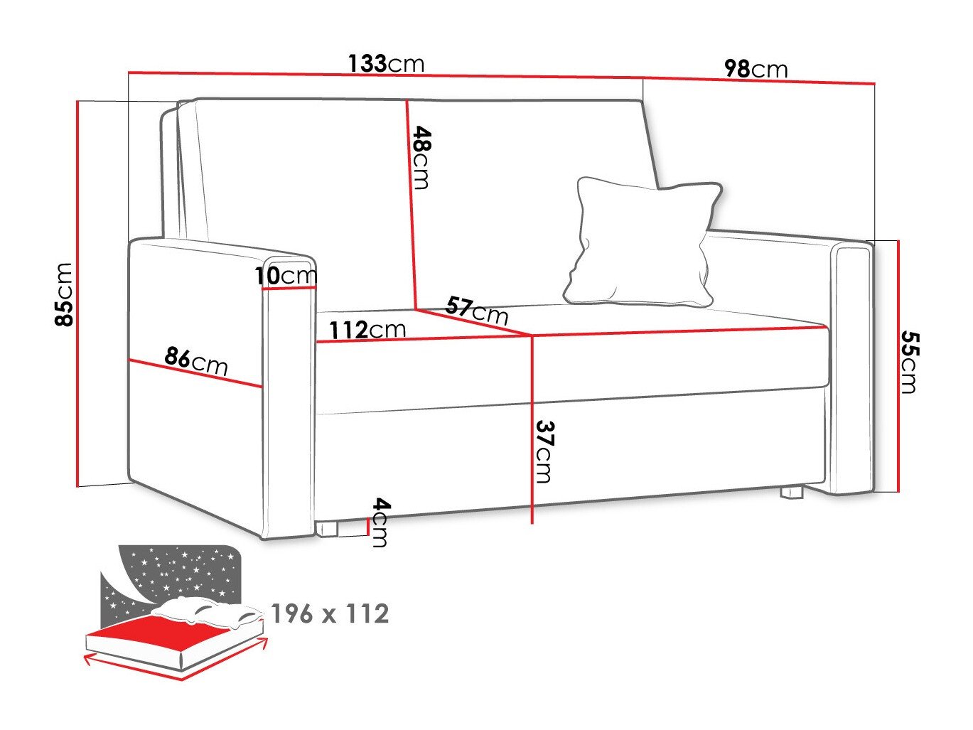 Sovesofa Morel II (Poso 05)