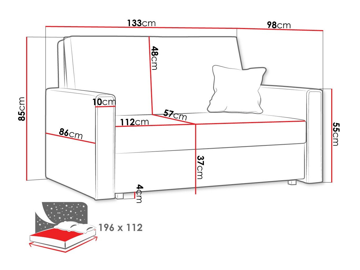 Sovesofa Morel II (Poso 100)