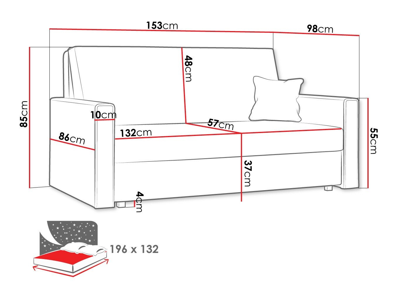 Sovesofa Morel III (Poso 100)