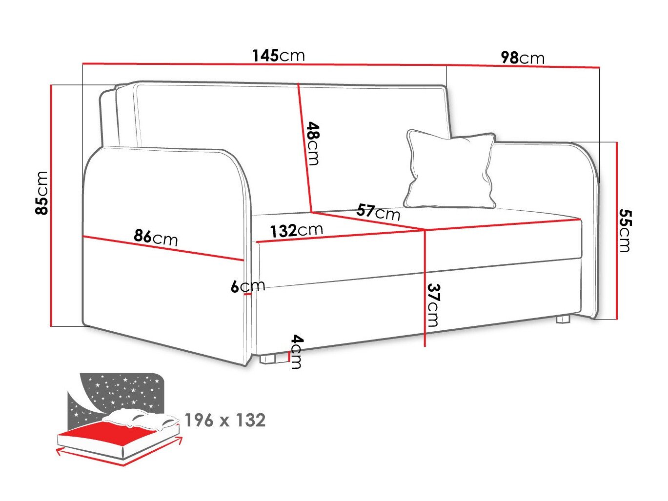 Sovesofa Lirael III (Mono 232)