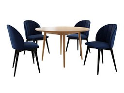 Spisegruppe Racine 127 (Svart + Magic Velvet 2216)
