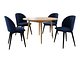 Spisegruppe Racine 127 (Svart + Magic Velvet 2216)