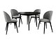 Spisegruppe Racine 127 (Svart + Magic Velvet 2217)