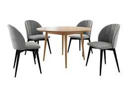 Spisegruppe Racine 127 (Svart + Magic Velvet 2217)