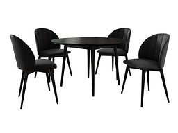 Spisegruppe Racine 127 (Svart + Magic Velvet 2219)
