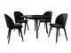 Spisegruppe Racine 127 (Svart + Magic Velvet 2219)