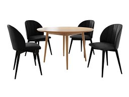 Spisegruppe Racine 127 (Svart + Magic Velvet 2219)