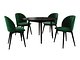 Spisegruppe Racine 127 (Svart + Magic Velvet 2225)