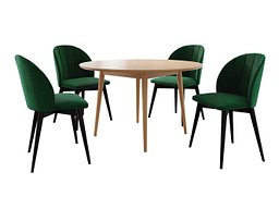 Spisegruppe Racine 127 (Svart + Magic Velvet 2225)