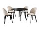 Spisegruppe Racine 127 (Svart + Magic Velvet 2250)