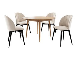 Spisegruppe Racine 127 (Svart + Magic Velvet 2250)