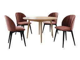 Spisegruppe Racine 127 (Svart + Magic Velvet 2258)