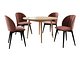 Spisegruppe Racine 127 (Svart + Magic Velvet 2258)