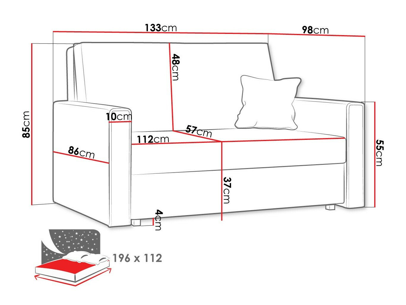 Sovesofa Morel II (Poso 14)