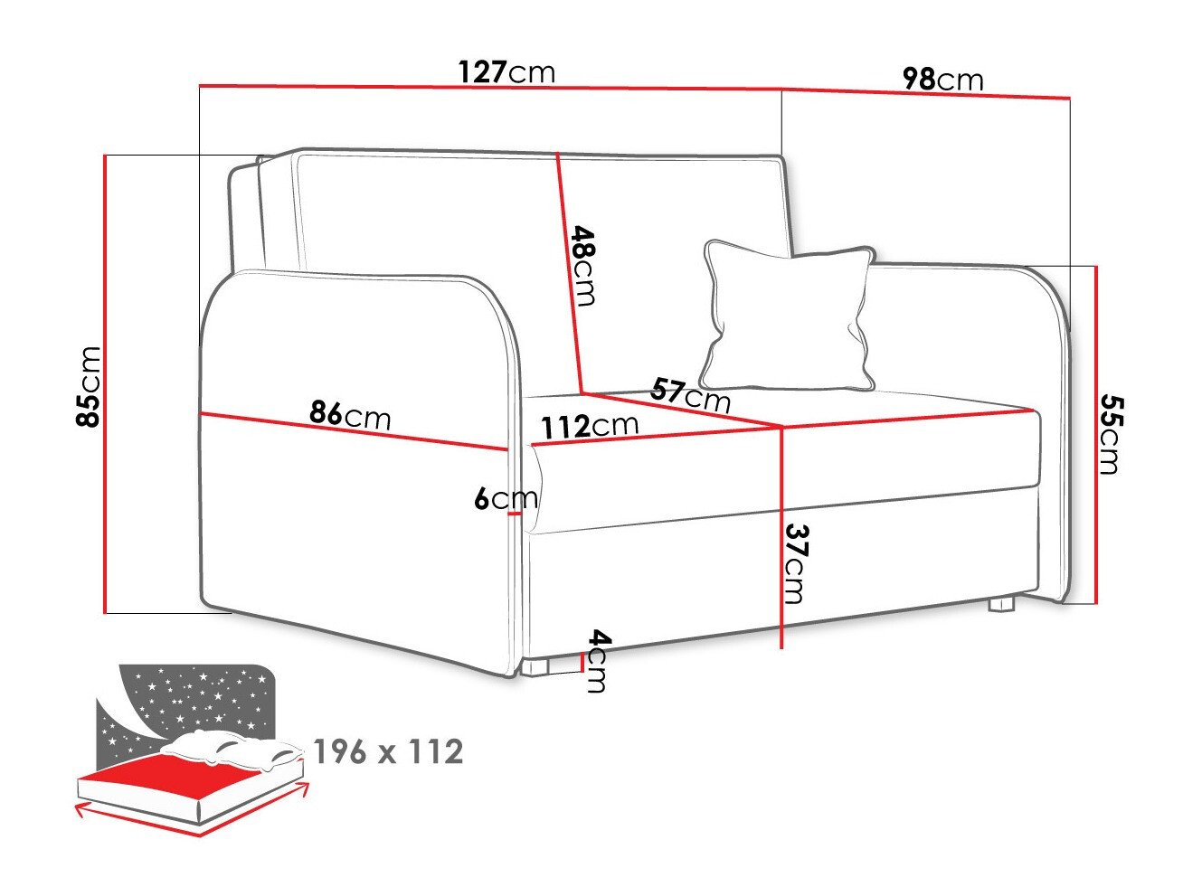 Sovesofa Lirael II (Mono 235)