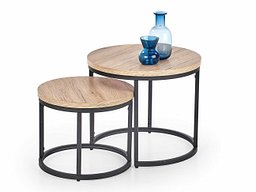 Salongbordsett Houston 951 (San Remo eik + Svart)