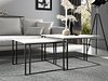 Salongbordsett Oswego 110 (Hvit marmor + Svart)