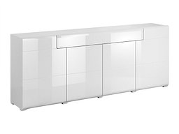 Kommode Torsone 102 (Hvit + Høyglans hvit)