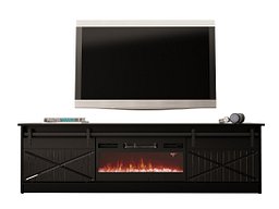 TV-benk Charlotte 165 (Svart + Svart høyglans)
