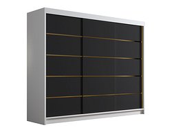 Garderobeskap Closico Veltron II (Hvit + Svart)