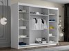 Garderobeskap Closico Veltron II (Hvit + Svart)