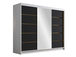 Garderobeskap Closico Veltron II (Hvit + Svart)