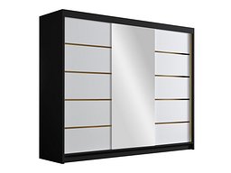 Garderobeskap Closico Veltron II (Svart + Hvit)