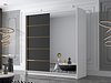 Garderobeskap Closico Vallor III (Hvit + Svart)