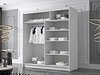 Garderobeskap Closico Vallor III (Svart + Hvit)