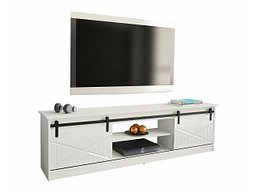 TV-benk Charlotte 156 (Hvit + Høyglans hvit)